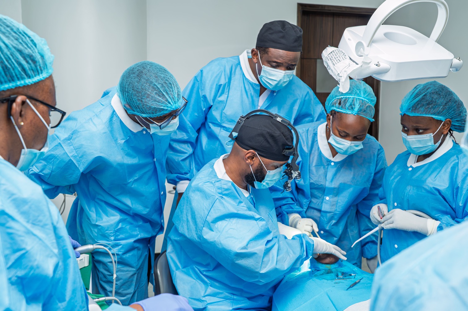 Summit Dental Care team working on an all-on-4 implant procedure